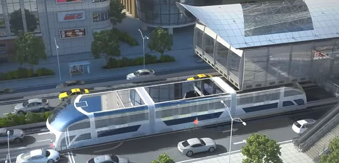 straddle bus from china