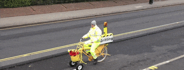 gritter bicycle, gritting bike